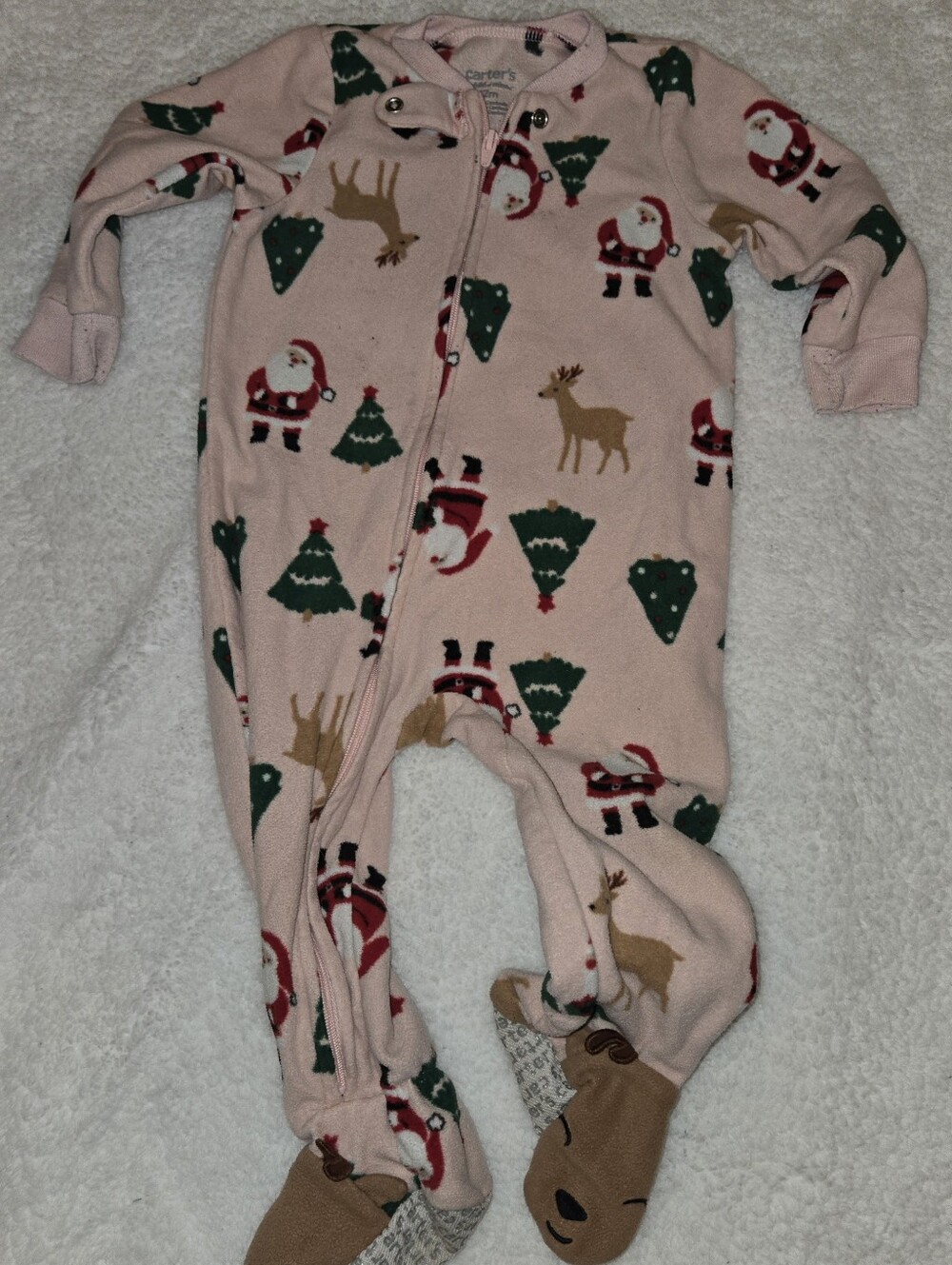 Carters 12m Fleece Footie Pjs